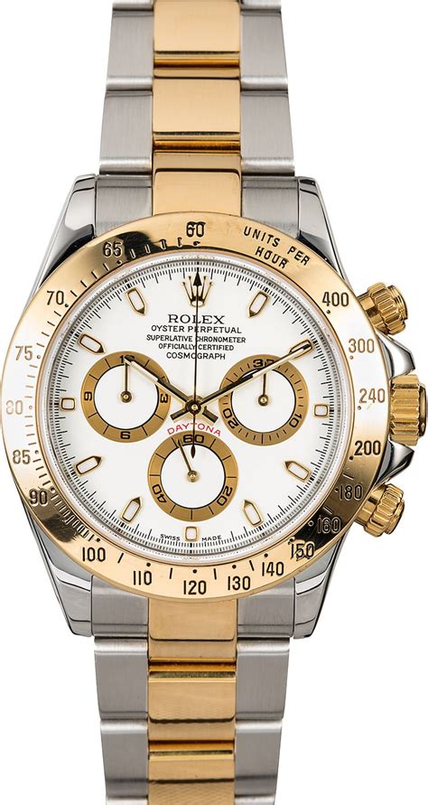 gold Rolex daytona white face